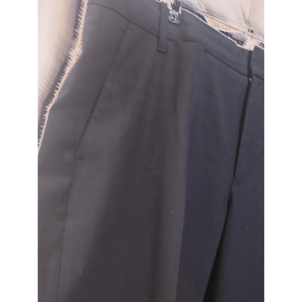 Vince Black Italian Wool Blend Cuffed Ankle Trousers V473221483 Womens 14 - Picture 7 of 12